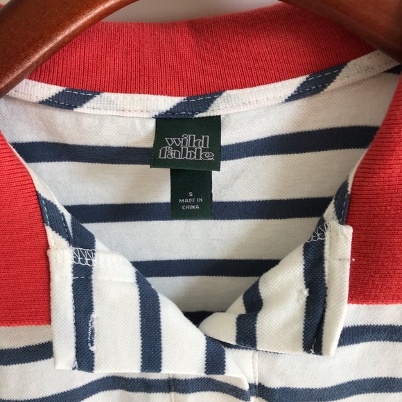 Polo striped boxy fit crop tee shirt - Picture 3 of 5